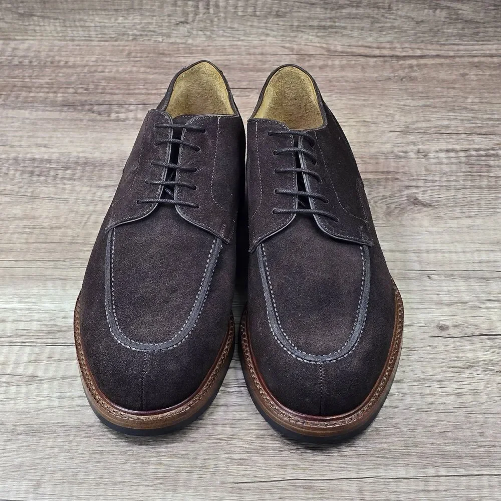 Beckett Simonon Anders Split Toe Derbies Men's Size 9 Brown Suede Shoes NEW